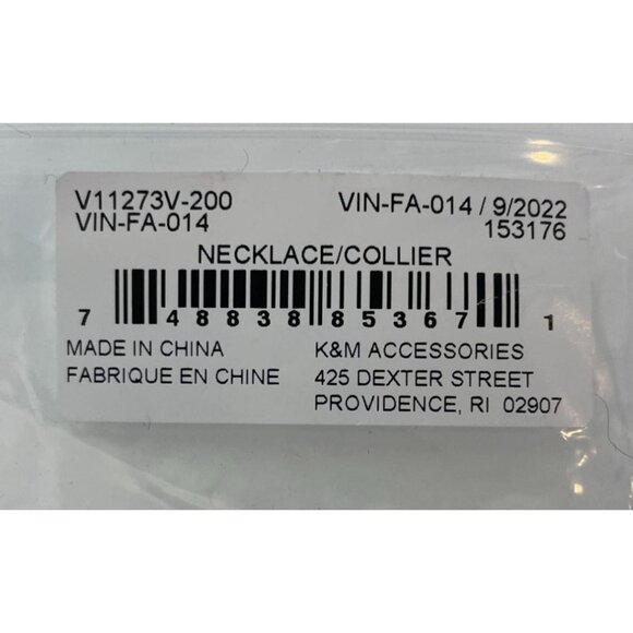 Vince Camuto Gold Blue Ombre Cubic Zirconia Pendant Necklace Adjstable Chain NWT - Picture 12 of 13